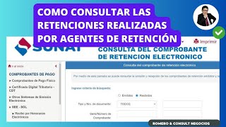 ¿Cómo consultar las retenciones SUNAT realizadas por mis clientes [upl. by Rodrick]