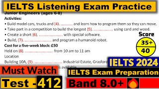 IELTS Listening Practice Test 2024 with Answers Real Exam  412 [upl. by Sachs810]