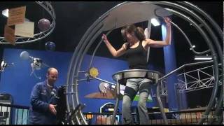 Human gyroscope at Science North  Sudbury News [upl. by Mika823]