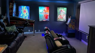 Game Room and Home Theater Room Tour 2022 [upl. by Utta]