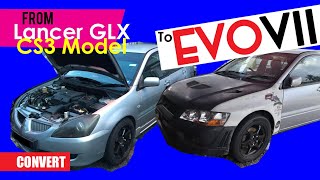 PROJECT EVO7  CONVERT MITSUBISHI LANCER GLX TO EVO 7 Progress update [upl. by Ivgnout]