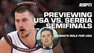 How Jokic amp Embiid will define Team USA vs Team Serbia 👀  SportsCenter [upl. by Anaujnas]