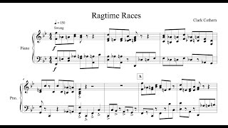 Ragtime Races  Silent Film Music  Honkytonk Piano  Clark Cothern [upl. by Remoh375]