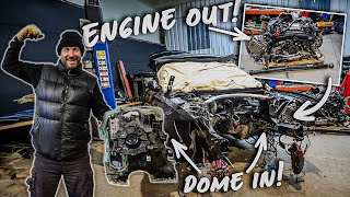 Dropping the RS6 Engine amp Replacing the Damaged Suspension Turret  Ep2 [upl. by Aroon]