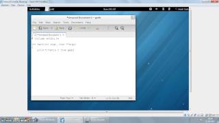 Using gedit to edit C and Python programs on Fedora 18 [upl. by Lezti253]