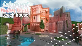 Lakefront Blush Aesthetic Family Beach House Speedbuild and Tour  iTapixca Builds [upl. by Eenad825]