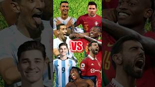 Argentina Trio Ronaldo AlvarezDimaria vs Portugal Trio MessiLeaoBruno ronaldo messi [upl. by Warram]