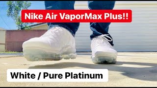 NIKE AIR VAPORMAX PLUS quotWhitePure Platinumquot [upl. by Angle228]