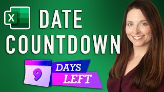 Create Date Countdown in Excel  Countdown Timer of Days Remaining [upl. by Etezzil53]