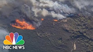 Aerial Video Shows Ravaging Woolsey Wildfire In California  NBC News [upl. by Aekal309]