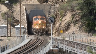 4K Trains Over The World Famous Keddie Wye  Feather River 2023 [upl. by Samale]