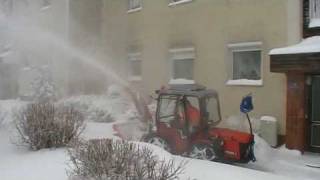 Winterdienst Maschinenring Urfahr in Hellmonsödt Schneefräse amp Schneeschild [upl. by Warms955]