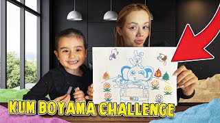 ANNEMLE KUM BOYAMA CHALLENGE  AĞLADIM  GamzeKarta [upl. by Jala103]