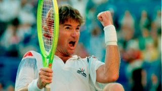 Jimmy Connors amazing point 1991 US Open [upl. by Nagirrek997]