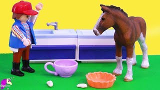 Poison  Schleich Horses Draft Horse Family Honey Hearts Video [upl. by Eiddet]