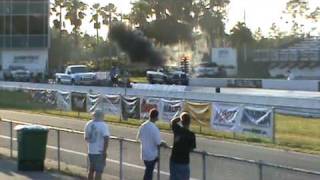 2008 64L Powerstroke vs 2006 Cummins  2009 Gator Diesel Drags [upl. by Aitercal]