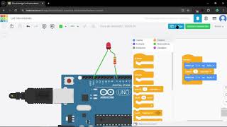 Tinkercad Arduino Led Intermitente  Clase 1 [upl. by Kenzie]