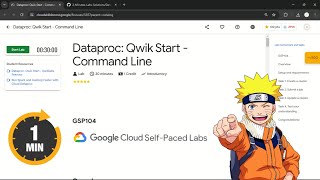 Dataproc Qwik Start  Command Line  qwiklabs  GSP104 [upl. by Brietta]