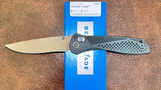 Benchmade 710FE2401 Limited Edition Seven  Ten Flat Dark Earth Knife Review [upl. by Nishom60]