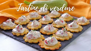 TARTINE FATTE CON VERDURE  PER UN APERITIVO SUPER LEGGERO  RICETTA FACILE E VELOCE [upl. by Atirrehs]