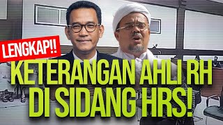 KETERANGAN AHLI LENGKAP RH DI SIDANG HRS BERONDONGAN PERTANYAAN KUASA HUKUM HRS JPU DAN HAKIM [upl. by Luthanen]