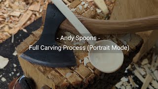 Spoon Carving ASMR  Portrait Mode  Andy Spoons [upl. by Harraf656]