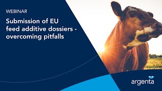 Webinar quotSubmission of EU feed additive dossiers  overcoming pitfallsquot [upl. by Airyk572]