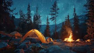 Relaxing Piano Music For Sleep In The Forest With Fire Sounds🔥 Relax Fire Music In Peaceful Ambience [upl. by Yeloc24]