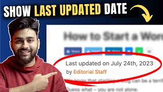 Easily display quotLast Updated Datequot for Posts in WordPress [upl. by Aihcela]