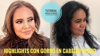 HIGHLIGHTS CON GORRO EN CABELLO NEGRO NATURAL [upl. by Feeney]