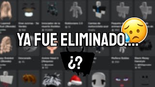 ROBLOX Ya ESTÁ ELIMINANDO ESTO del CATALOGO 😥 [upl. by Lenka]