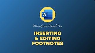 How to insert and edit a footnote in Microsoft Word [upl. by Wake]