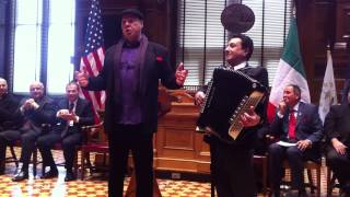 Accordionist and singer in Providence on St Josephs Day [upl. by Standford]