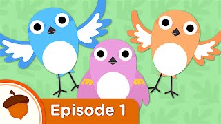 Cartoon  Hello Baby Sparrows  Treetop Family Ep1  Super Simple Songs [upl. by Ravi]