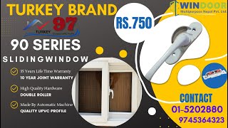 High Quality 90mm Series Window Rs 750 per sq  Turkey Standard upvc Profile [upl. by Ylrebmyk984]