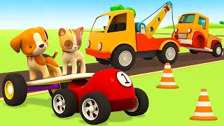 ¡Las aventuras del cachorrito Vehículos de servicioDibujos animados de coches para niños [upl. by Assenar]