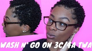 Wash N Go Routine On TWA 3C4A Hair [upl. by Cuttie]