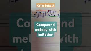 Cellosuite 5 Compound melody bach analysis musictheory shorts cellosuite prelude counterpoint [upl. by Kroy]