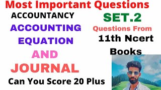 Mcqs on Accountancy jkssb  mcqs on accounting equation  mcqs on journal entries  SET 2  FAA [upl. by Jeffers]