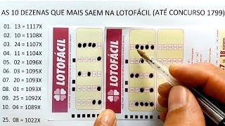 LOTOFÁCIL  COMO GANHAR COM AS 10 DEZENAS MAIS SORTEADAS [upl. by Malchus]