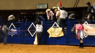 Cole Long riding the bull at the PCA Rodeo Finals in Biloxi [upl. by Berkow]