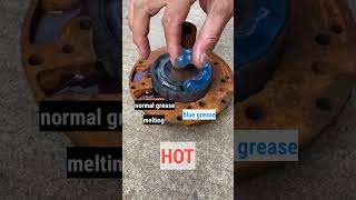 normal grease vs blue grease temperature test [upl. by Yeloc]