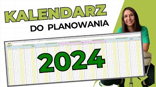 Kalendarz w Excelu do planowania pracy i zadań 2024  Arkusze Google [upl. by Cousins69]