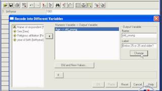 05  Compute and Recode in SPSS 115 [upl. by Adlitam478]