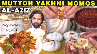 Mutton Yakhni MomosAL AZIZ Restaurant In Yashwant Place दिल्ली के मशहूर यखनी मोमोज यहां मिलते हैं [upl. by Ahseihs652]