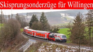 DokuWillingen Skisprungsonderzüge mit 218 497 Br245 amp Br642 auf der Uplandbahn  Kurhessenbahn [upl. by Grata]