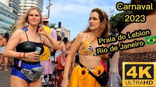 RIO DE JANEIRO BLOCO DE CARNAVAL — Brasil 2023 🇧🇷 Brazilian Carnival Leblon Beach beach carnaval [upl. by Ellynn666]