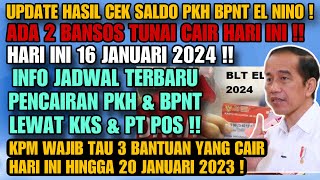 JADWAL TERBARU PENCAIRAN  HASIL CEK KKS PKH BPNT BLT EL NINO HARI INI  ADA 2 BANSOS TUNAI CAIR [upl. by Naffets]