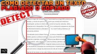 2 Páginas Para Detectar Si Un Texto Está PlagiadoCopiado  Fácil Sencillo amp Eficaz  2017 HD [upl. by Rudelson]