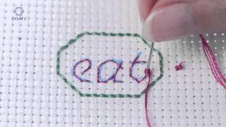 Learn How To Make French Knots on Aida [upl. by Vonni]